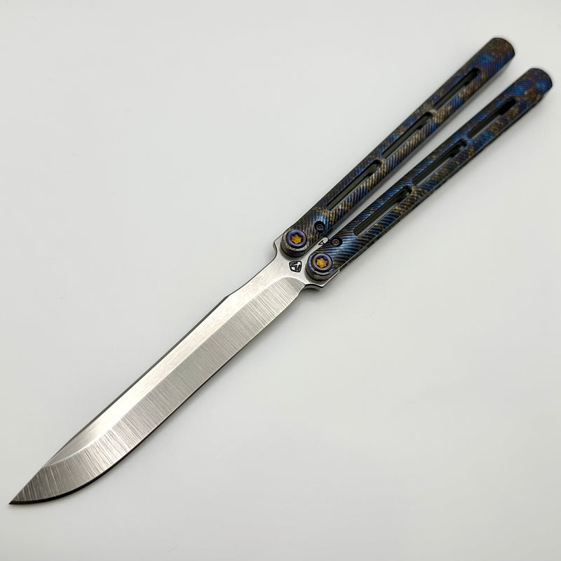 Medford Viceroy Butterfly SpongeAno Flamed Titanium Handles w/ Flamed Hardware & Tumbled S45VN