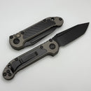 Microtech Knives LUDT Gen III DLC Tanto w/ Natural Clear Handle & Carbon Fiber Inlays Signature Series 1136-1DLCTNCCFIS