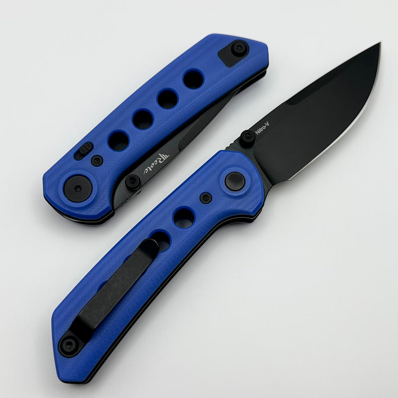 Reate Knives PL-XT Blue G-10 & Black PVD Nitro-V