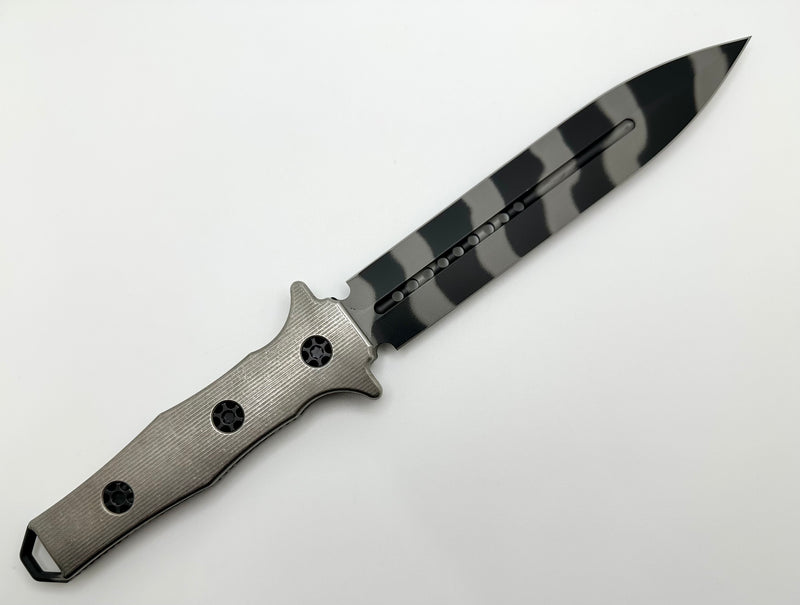 Heretic Knives Nephilim Commando Double Edge Elmax w/ Titanium Handles H003-15A-TI