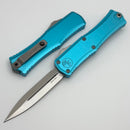 Microtech Knives Mini Hera Satin Double Edge M390MK w/ Turquoise Handle 1702M-4TQ