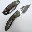 Microtech Knives Manual Stitch RAM LOK Fluted Aluminum Outbreak w/ Full Serrated M390MK Signature Series 169RL-3FLOBS