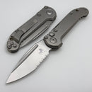 Microtech Marfione Select LUDT Gen III Slab Side Titanium Handles w/ Bronze Accents & Stonewash Serrated S/E 1135-11MS7