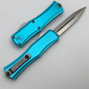 Microtech Knives Mini Hera Satin D/E Full Serrated M390MK w/ Turquoise Handle 1702M-6TQ