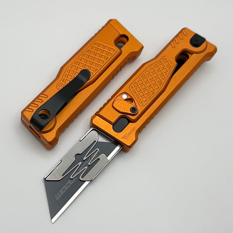 Reate EXO-U Utility Diamond Pattern Orange Aluminum Handle