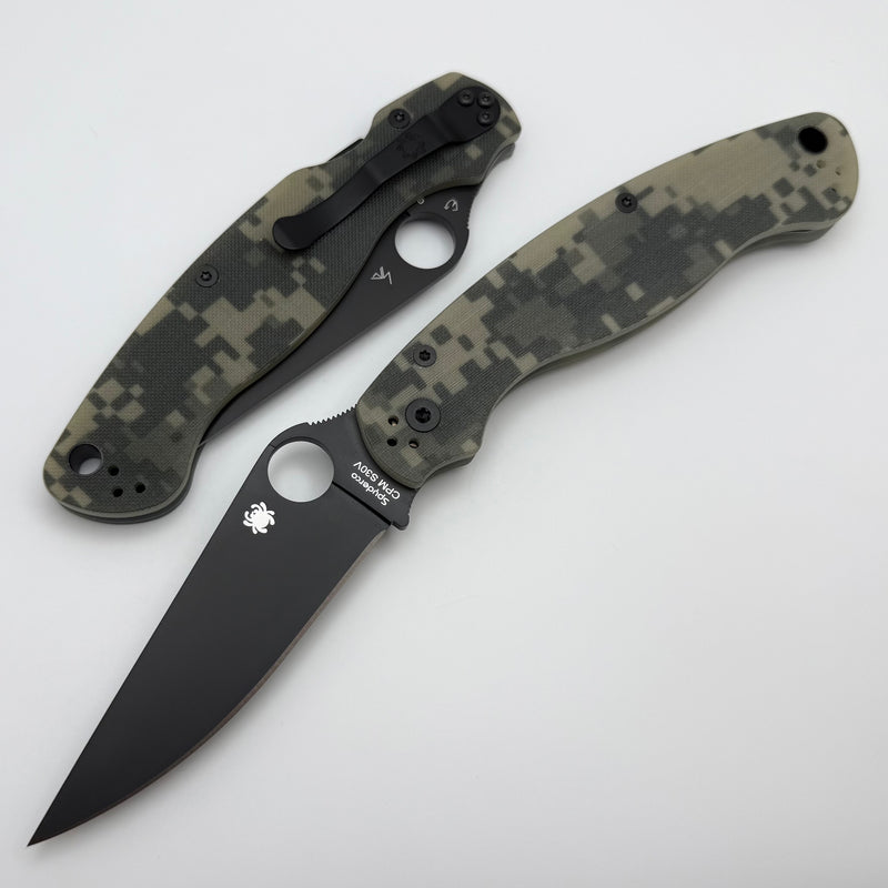 Spyderco Knives Military 2 Camo G-10 & DLC CPM-S30V C36GPCMOBK2