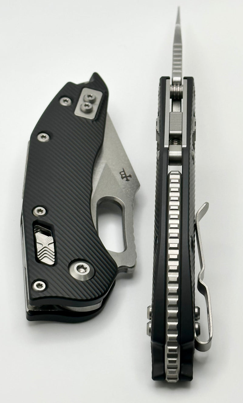 Microtech Knives Manual Stitch RAM LOK Fluted Black Aluminum & M390MK 169RL-10FL