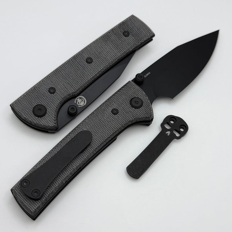 Chaves Knives Scapegoat Street w/ Black Micarta & Black Spear Point Elmax - Blue Label