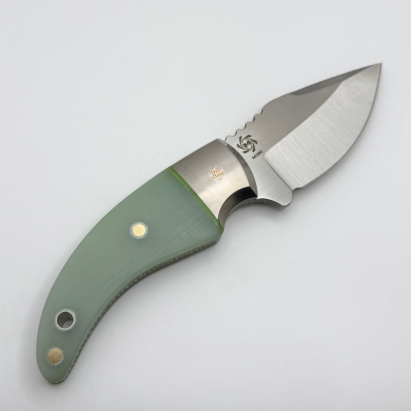 Mechforce Guillot Collab Kestral Fixed Blade w/ Jade G-10 Handle & M390