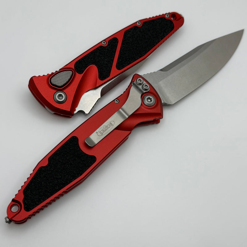 Microtech Socom Elite Auto Red w/ S/E Stonewash 160A-10RD