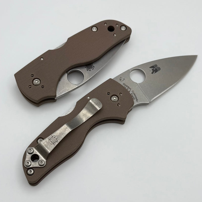 Spyderco Lil' Native Back Lock Brown G-10 Handles & CPM 15V Sprint Run C230MBGPBN15V