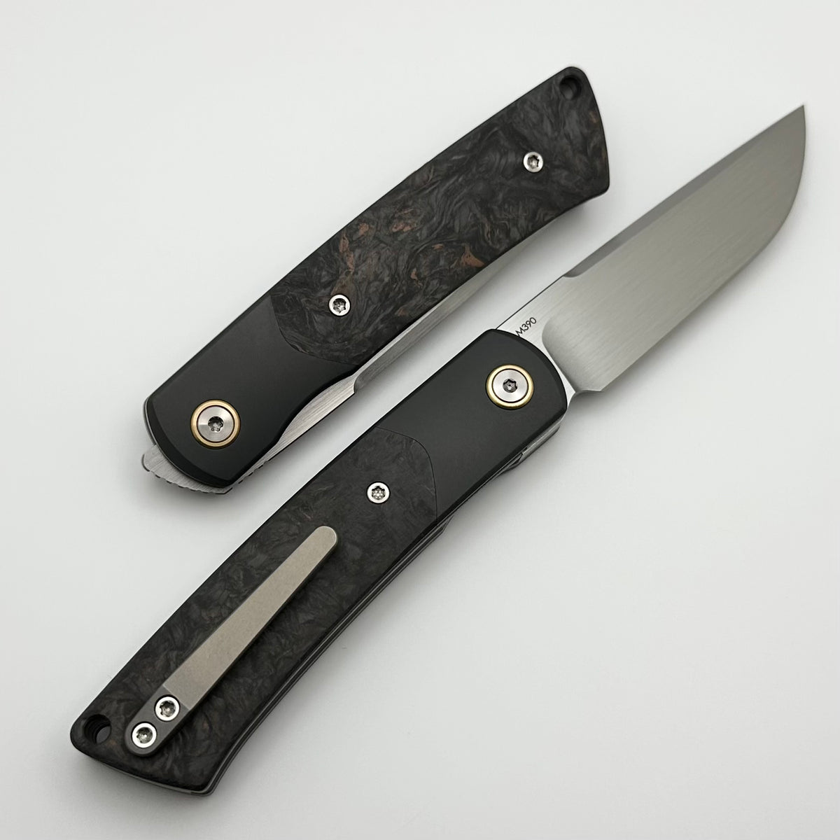 Reate Knives Tribute w/ Zirconium Bolsters & Dark Matter Copper Fat Ca