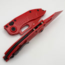 Microtech Borka Stitch Auto Cerakote Red w/ Black Hardware Signature Series 169-1RD-X5Z4