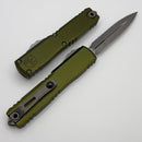 Microtech Ultratech Gen IV D/E Apocalyptic Double Full Serrated w/ OD Green Handle 11224-D12APOD
