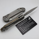 Microtech Marfione Select LUDT Gen III Frag Titanium Handles w/ Bronze Accents & Stonewash Serrated S/E 1135-11FRMS4