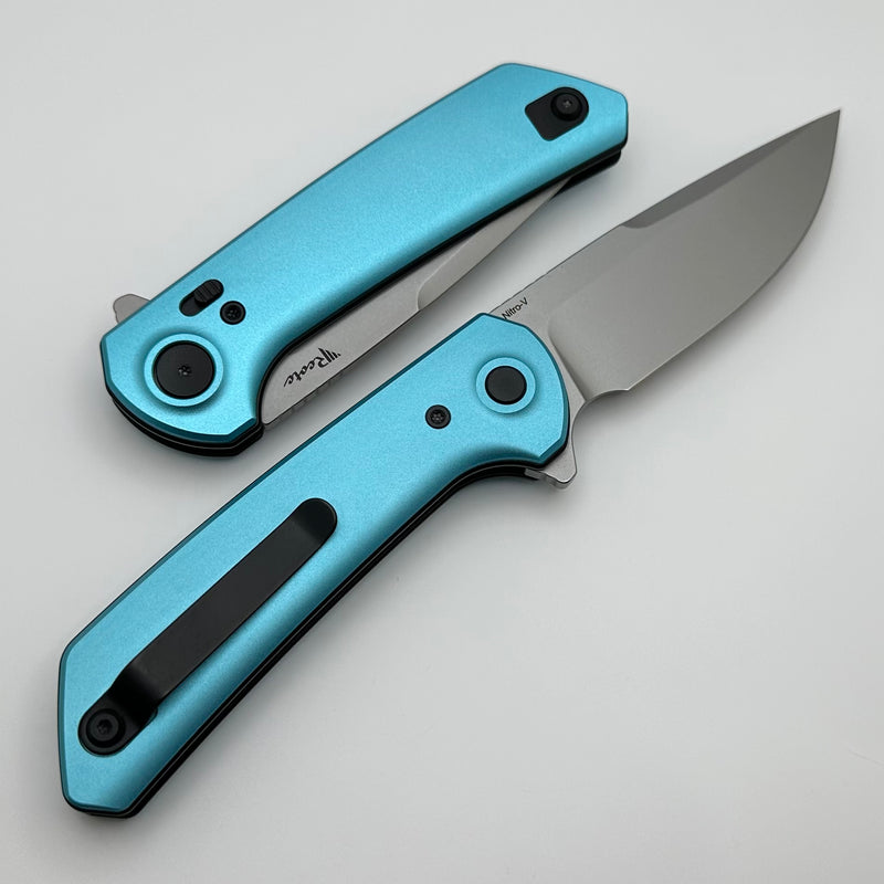 Reate Knives PL-XF Blue Aluminum Handles & Stonewash Nitro-V