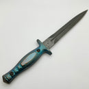 Spartan Blades Les George V-14 Dagger Custom w/ Damascus & Titanium Fixed Blade
