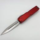 Microtech Ultratech Gen IV D/E Satin Standard w/ Red Handle 11224-4RD