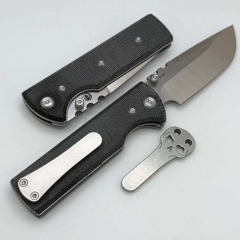 Chaves Knives N.T.A.K w/ Black Micarta & Drop Point Elmax - Blue Label