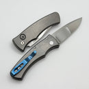 Pro-Tech Duke Custom Stainless Steel Handle & Polished Mike Irie Compound Ground 154CM Blade Custom 002