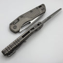 Microtech Knives MSI RAM LOK Natural Clear Aluminum Frag Handles & Full Serrated Apocalyptic M390MK 210-12APFRNC