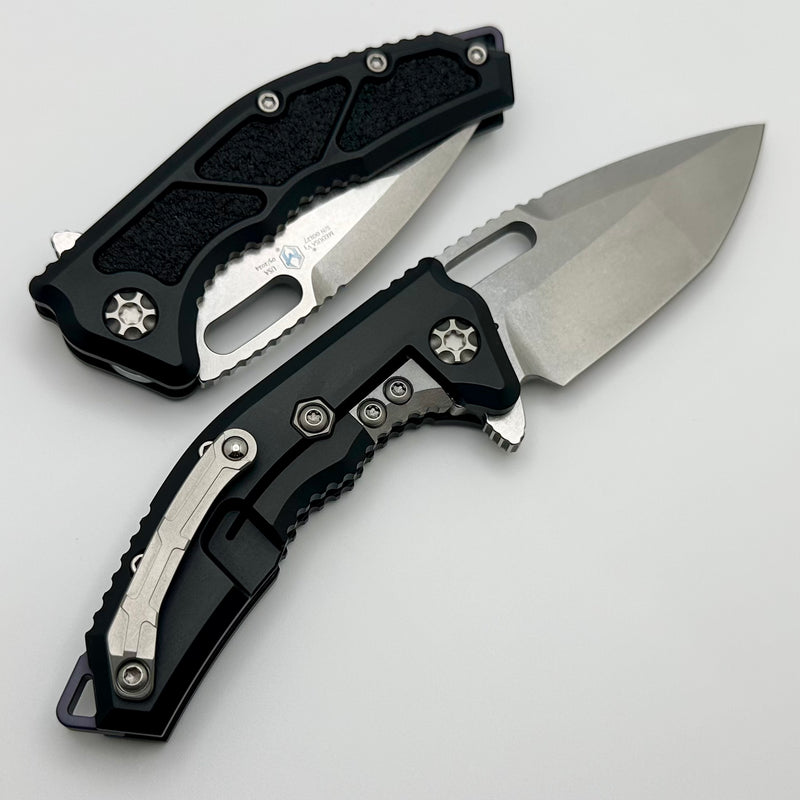 Heretic Knives Medusa Manual Black Aluminum Frame Lock w/ Grip Inlays & Stonewash MagnaCut H009-2A