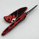 Microtech Socom Elite Manual w/ Tanto Tactical Full Serrated & Red Handles 161-3RD