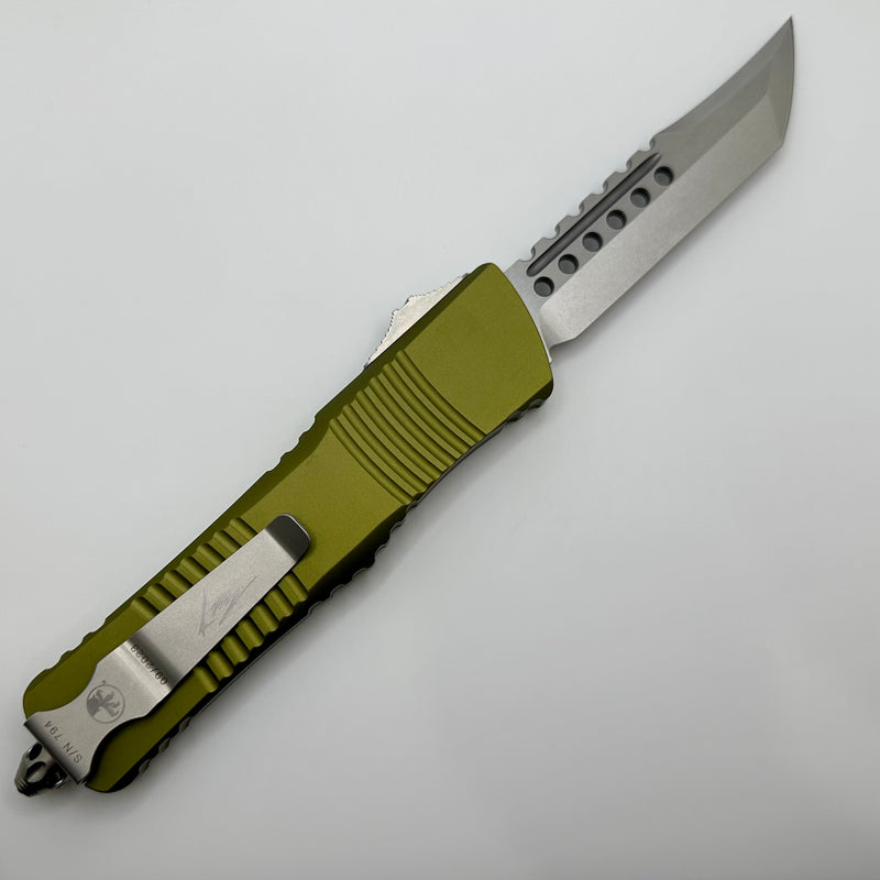 Microtech Combat Troodon Hellhound OD Green Stonewash Standard Signature Series 219-10ODS