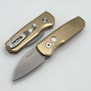 Pro-Tech Runt 5 w/ Albronze Handle w/ Pearl Button & Stonewash Wharncliffe MagnaCut R5310
