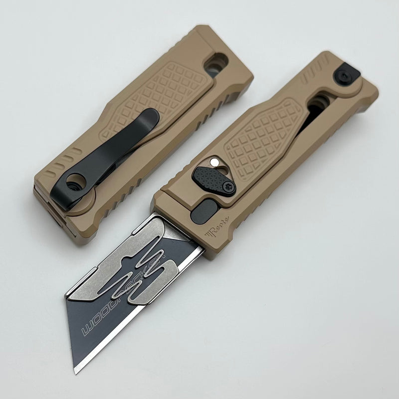 Reate EXO-U Utility Diamond Pattern Tan Aluminum Handle