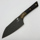 Microtech Santoku 4.2" Carbon Fiber/Bronze Titanium Bolster Handle w/ DLC M390MK Signature Series 3300B-1DLCCFS