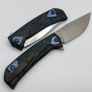 Custom Knife Factory UMMU Dalawa 2 w/ Blue Carbon Fiber & M398