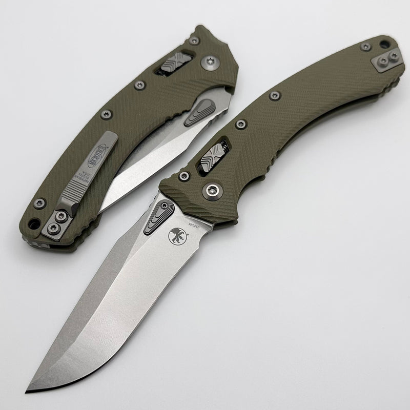 Microtech Amphibian RAM LOK OD Green Fluted G-10 & Stonewash M390MK 137RL-10FLGTOD