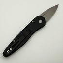 Pro-Tech Half-Breed Black Handle w/ Brown G-10 Inlay & Stonewash S35 3640-BROWN