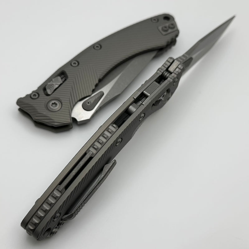 Microtech Amphibian 30th Anniversary RAM LOK Apocalyptic Natural Clear Fluted Aluminum & M390MK 137RL-10APFLNC30