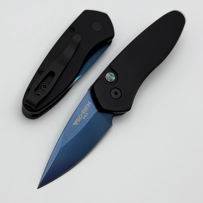 Pro-Tech Sprint Black Handle & Sapphire Blue S35VN 2907-SB