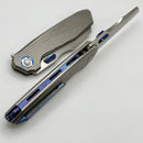 Reate Knives Mantis Milled Titanium Handles w/ ZircuTi Accents & Hand Rubbed Elmax