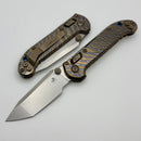 Marfione Select Microtech LUDT Ram-Lok w/ Flamed Slab Side Titanium Handles w/ Blue Accents & Stonewash Tanto 1136RLS-10MS4