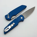 Pro-Tech TR-3 Integrity Manual Blue Relic Aluminum Handle w/ Mosaic Pin Button & Stonewash MagnaCut