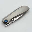 Poikilo Blade Gecko S1.1 Titanium Handles w/ Blue Ti Accents & Satin M398