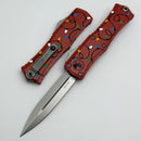 Microtech Knives Mini Hera Christmas White-Red-Green Stonewash Standard D/E M390MK Signature Series