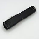Microtech Ultratech ZBP Hellhound Stonewash w/ Black Handle Signature Series 1119-10S