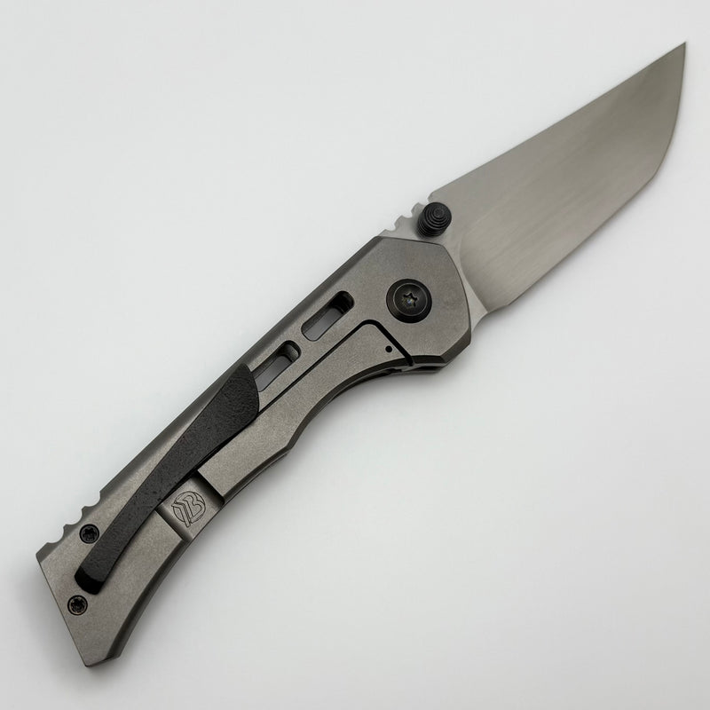 Brian Brown Knives Custom Falke v2s w/ Squished Slot Titanium Handles & Hand Rubbed CPM-154