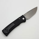 Chaves Pro-Tech Redencion 229 Auto w/ Black Tread Handle w/ Black Lip Pearl Button & Stonewash Tanto S35VN