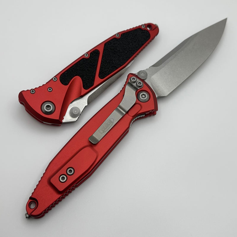 Microtech Socom Elite S/E Manual Red Stonewash Standard 160-10RD