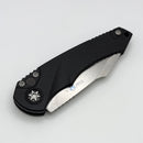 Heretic Knives Mini Pariah Auto Black Polymer Handles w/ Stonewash S/E Serrated MagnaCut H054-2B