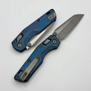Microtech Marfione Select MSI RAM LOK Mini Slab Side Antique Blue Titanium Handles w/ Blue Accents & Apocalyptic M390MK 210M-10APMS2