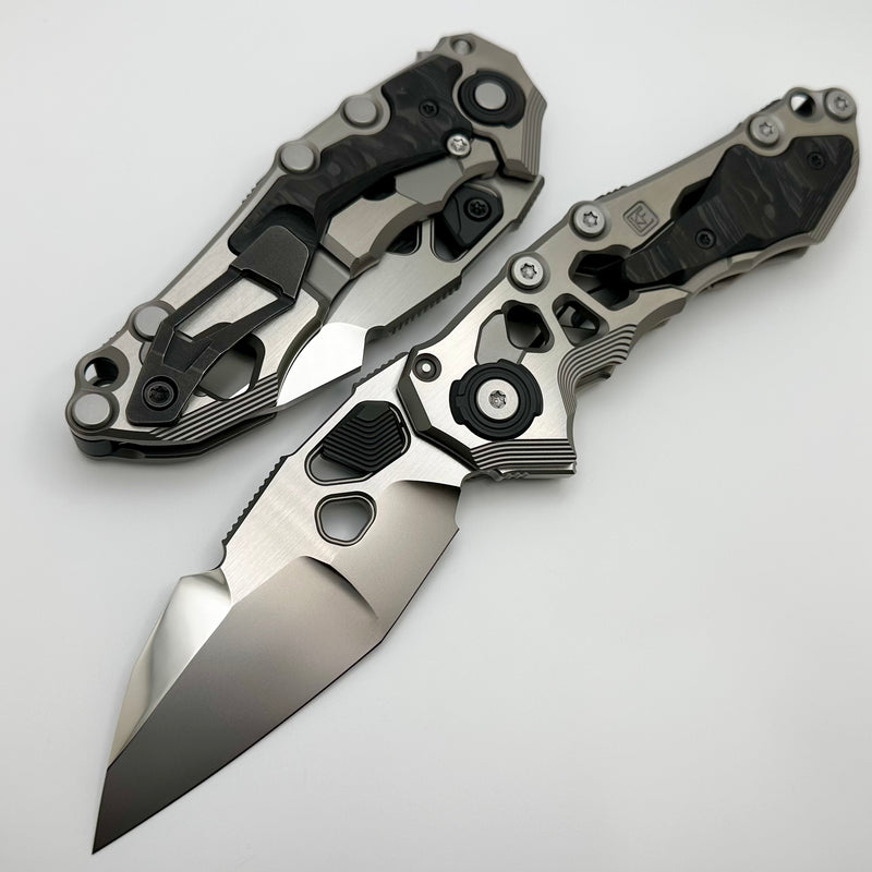 Custom Knife Factory Traktor Titanium/Carbon Fiber & Tri-Tone M390