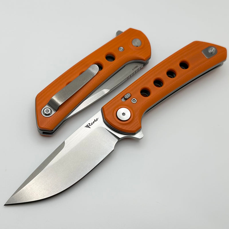 Reate Knives PL-XF Orange G-10 Handles & Stonewash Nitro-V