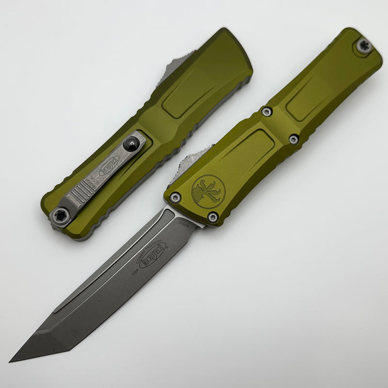 Microtech Knives Combat Troodon Gen III Apocalyptic Tanto w/ OD Green Handle 1144-10APOD